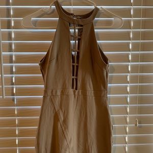 Tan fitted dress